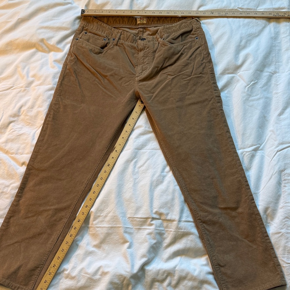 Faherty Men's Tan Corduroy Pants 32 Waist